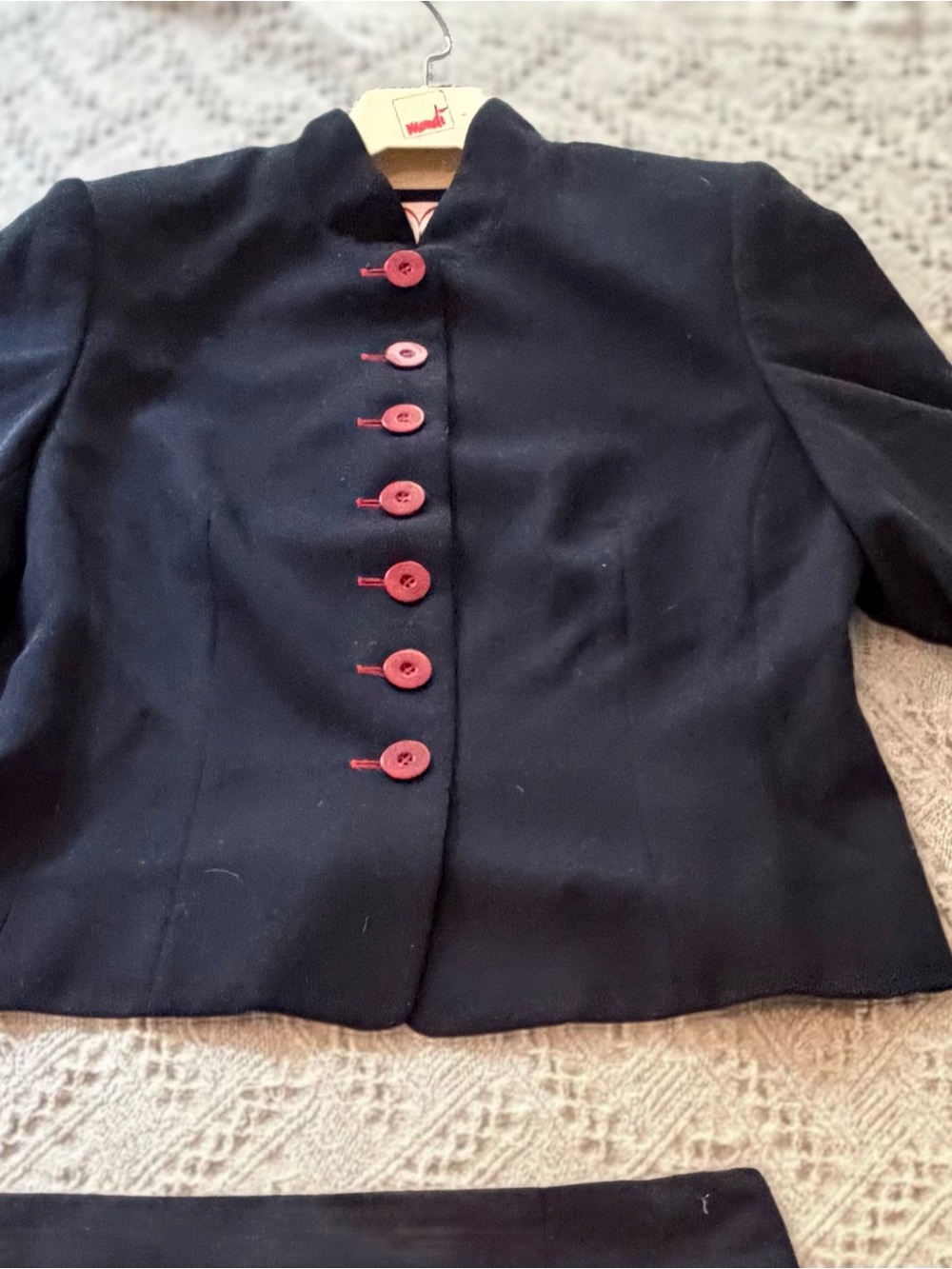 Mondi Navy 3-Piece Pantsuit Set with Red Trim - Picture 2 of 16